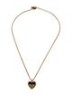 Christian Dior Vintage Crystal & Enamel Heart Pendant Necklace