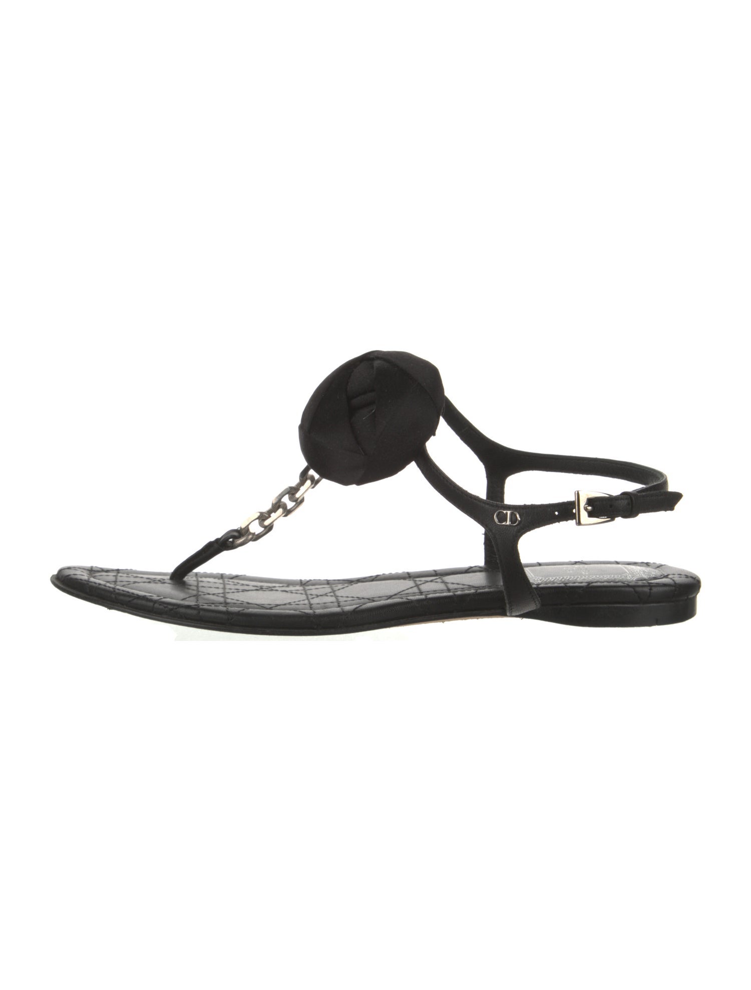 Christian Dior Leather T-Strap Sandals