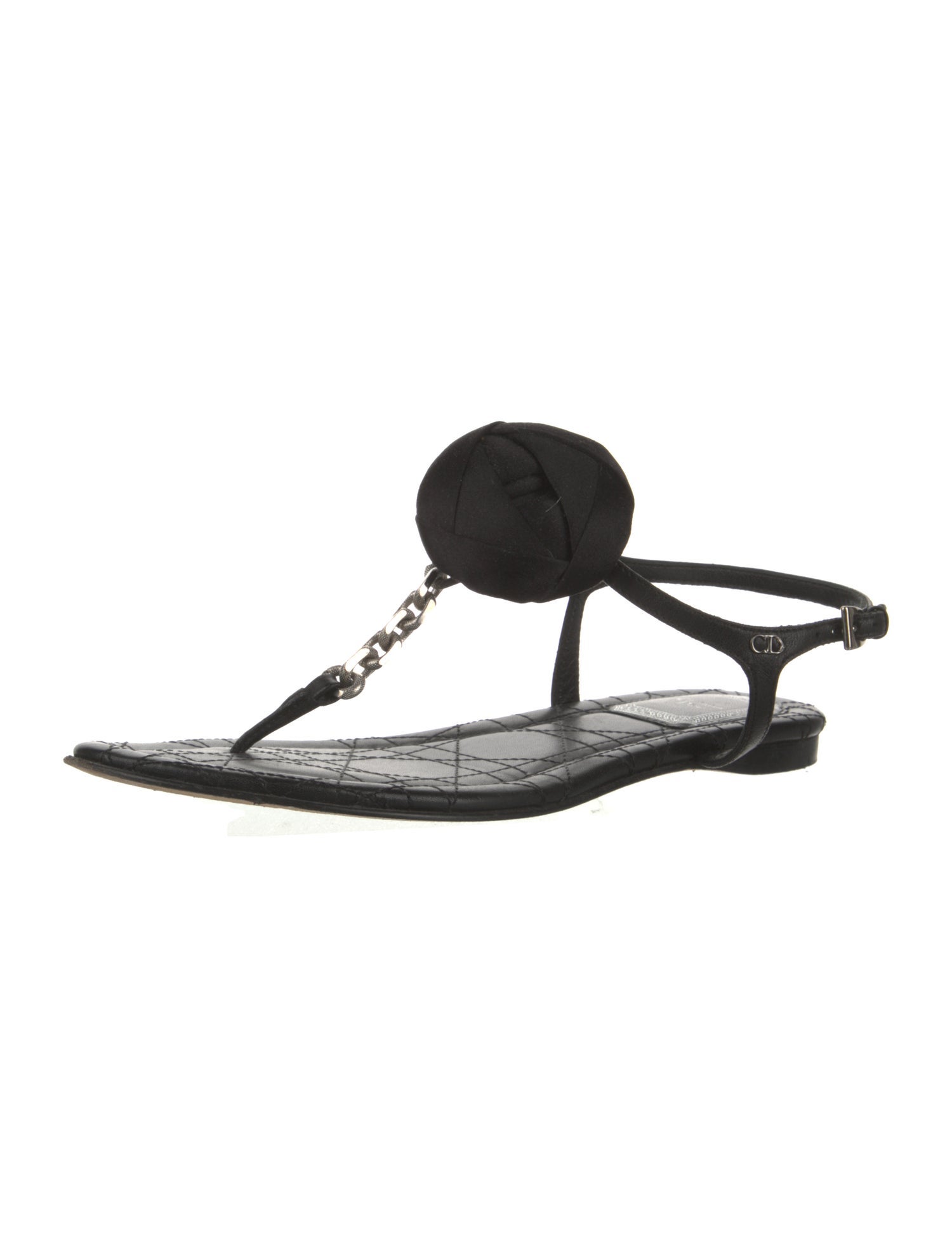Christian Dior Leather T-Strap Sandals