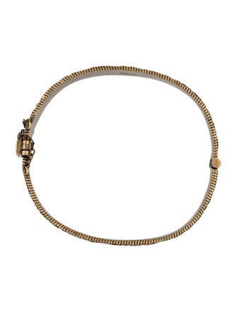 Christian Dior Woven Motif Hinged Bangle