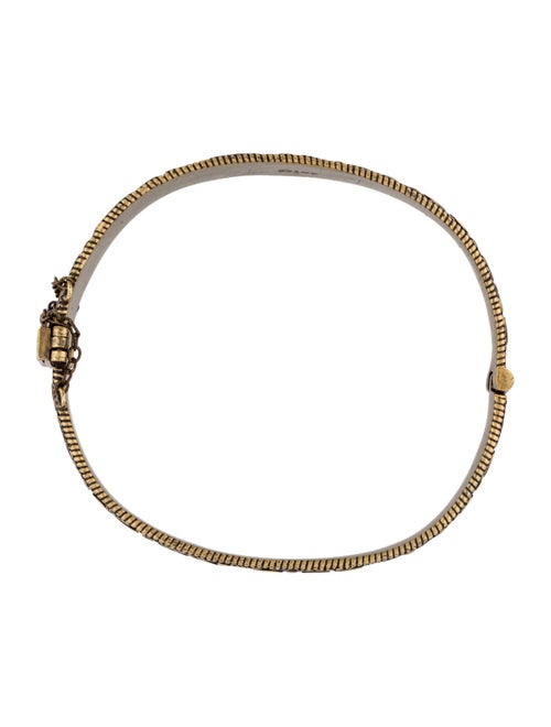 Christian Dior Woven Motif Hinged Bangle