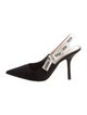 Christian Dior Canvas Slingback Pumps