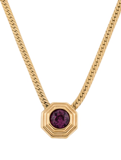 Christian Dior Vintage Crystal Pendant Necklace