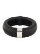 Christian Dior Woven Leather Logo Bangle