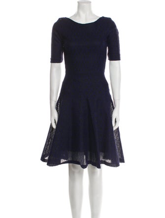 Christian Dior Bateau Neckline Knee-Length Dress