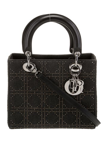 Christian Dior Handle Bags Cannage Lady Medium Vintage