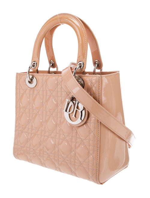 Christian Dior Patent Leather Lady Dior Medium