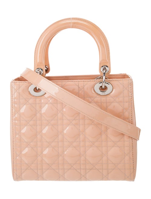 Christian Dior Patent Leather Lady Dior Medium