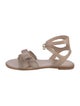 Christian Dior Leather Bow Accents Gladiator Sandals