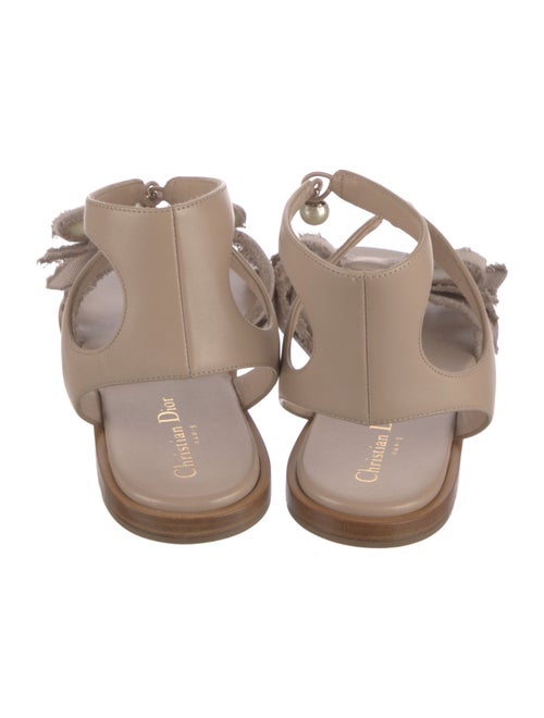 Christian Dior Leather Bow Accents Gladiator Sandals