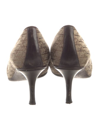 Christian Dior Diorissimo Pattern Canvas Pumps