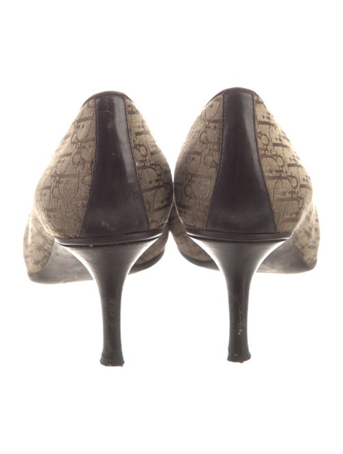 Christian Dior Diorissimo Pattern Canvas Pumps