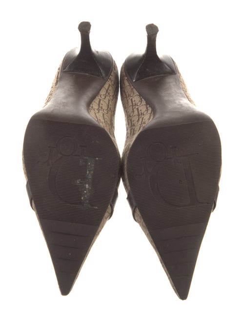 Christian Dior Diorissimo Pattern Canvas Pumps