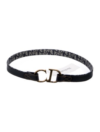 Christian Dior Diorissimo Pattern Skinny Waist Belt