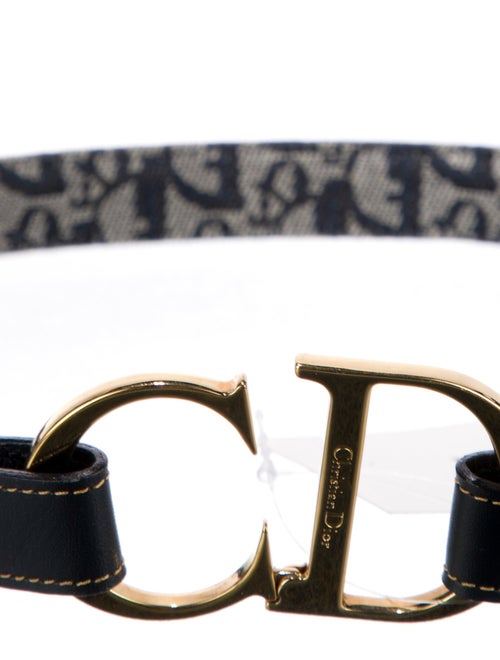 Christian Dior Diorissimo Pattern Skinny Waist Belt