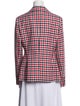 Christian Dior Virgin Wool Plaid Print Blazer