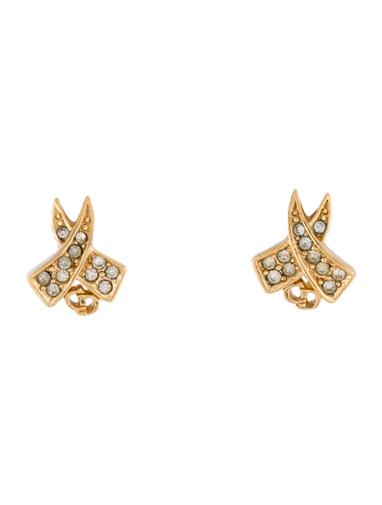 Christian Dior Vintage Crystal Stud Earrings