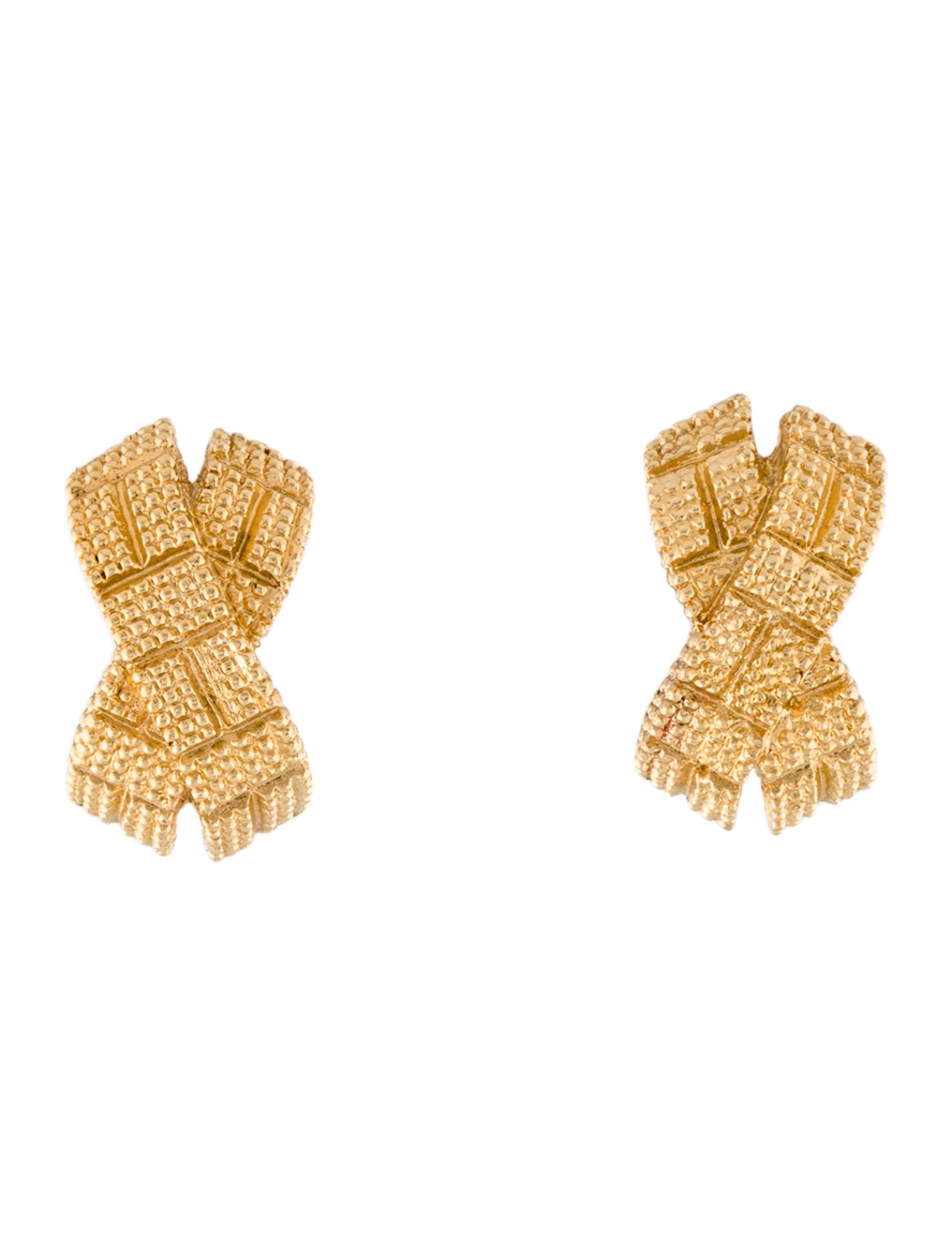 Christian Dior Vintage 'X' Clip-On Earrings