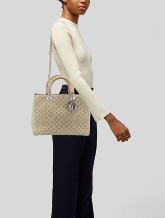 Christian Dior Leather Lady Dior Medium Vintage