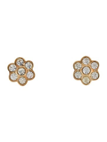 Christian Dior Clip-On Vintage Crystal Earrings