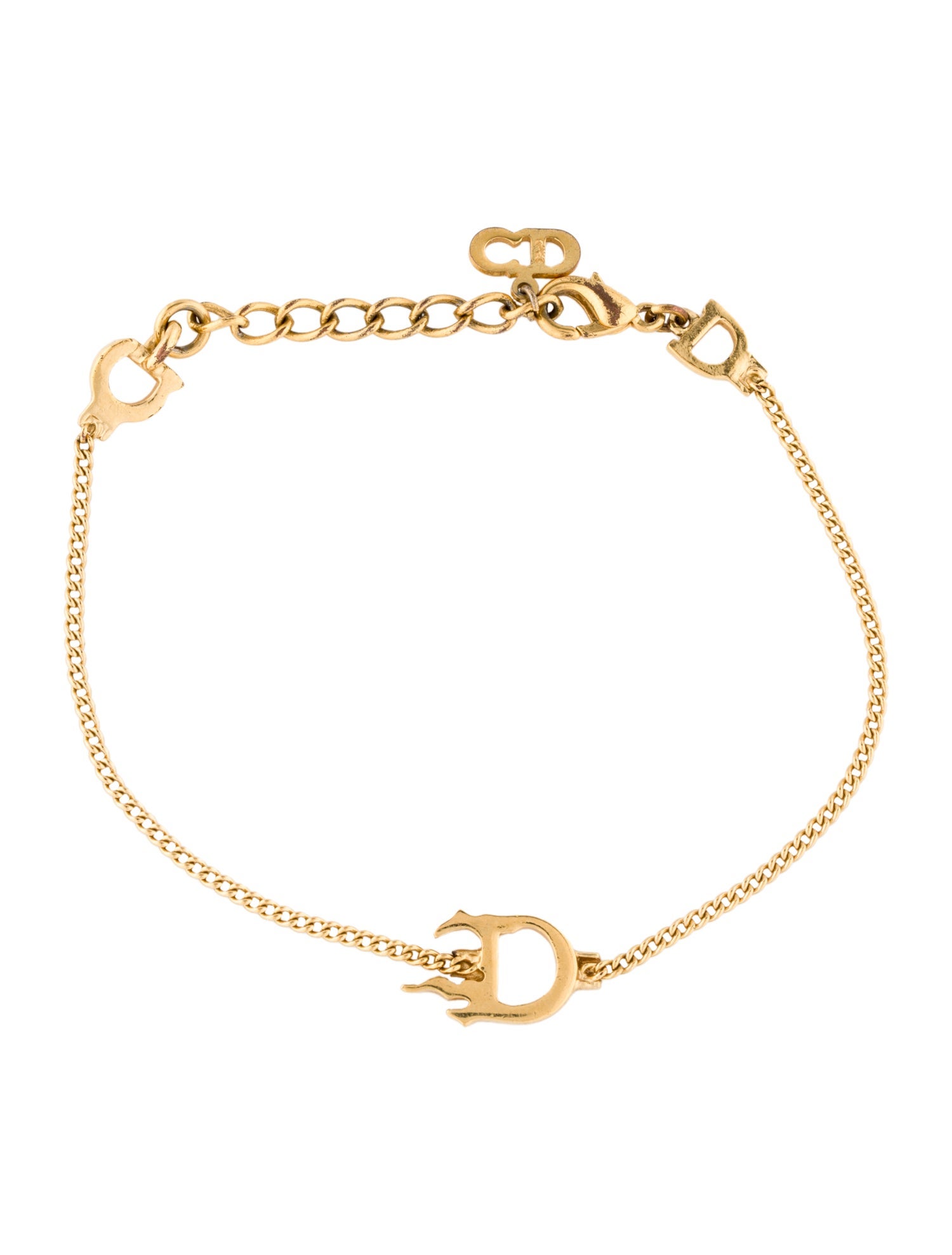 Christian Dior Vintage D Station Bracelet