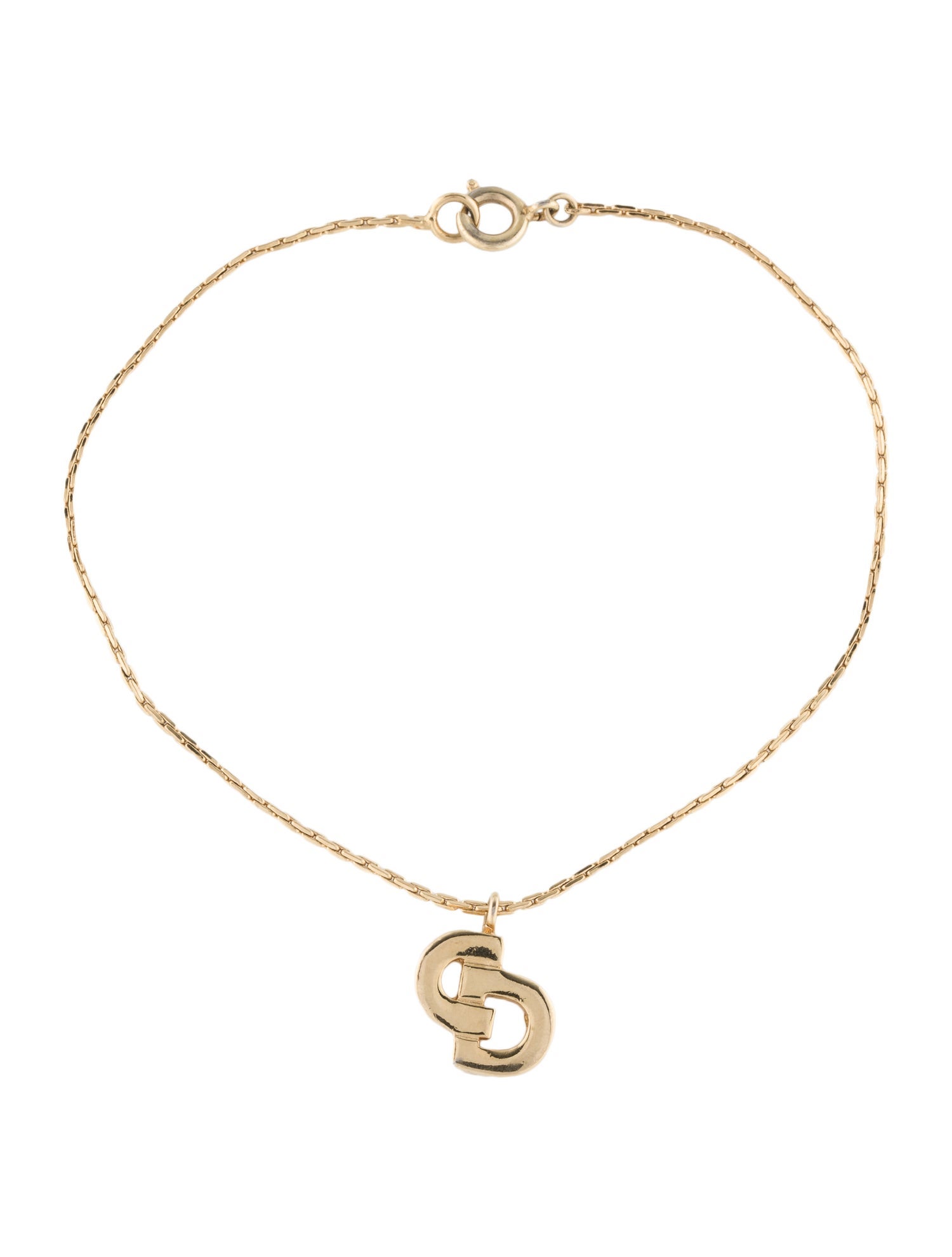 Christian Dior Vintage CD Charm Bracelet