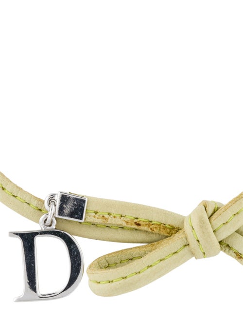 Christian Dior Leather CD Bow Bracelet