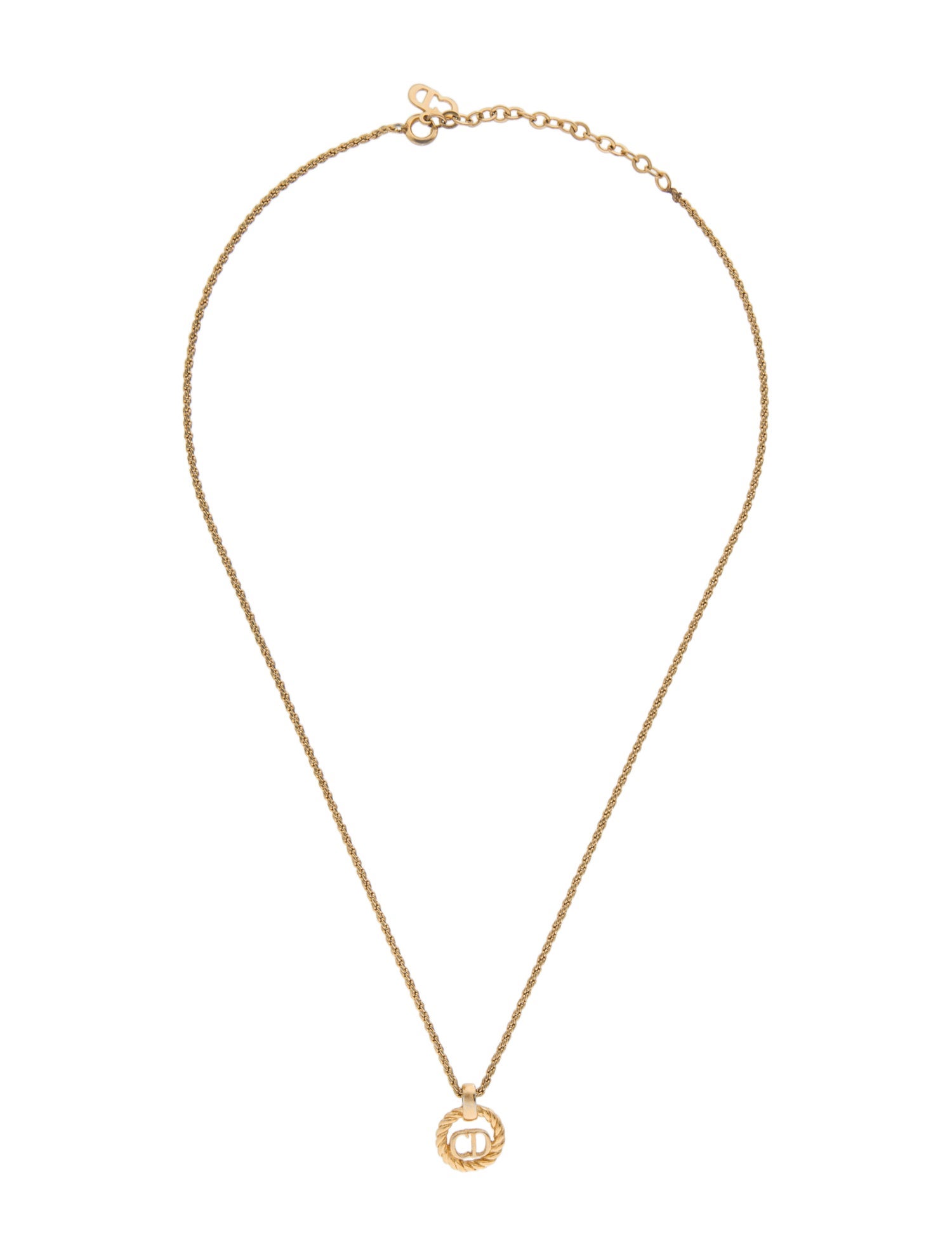 Christian Dior Vintage CD Pendant Necklace