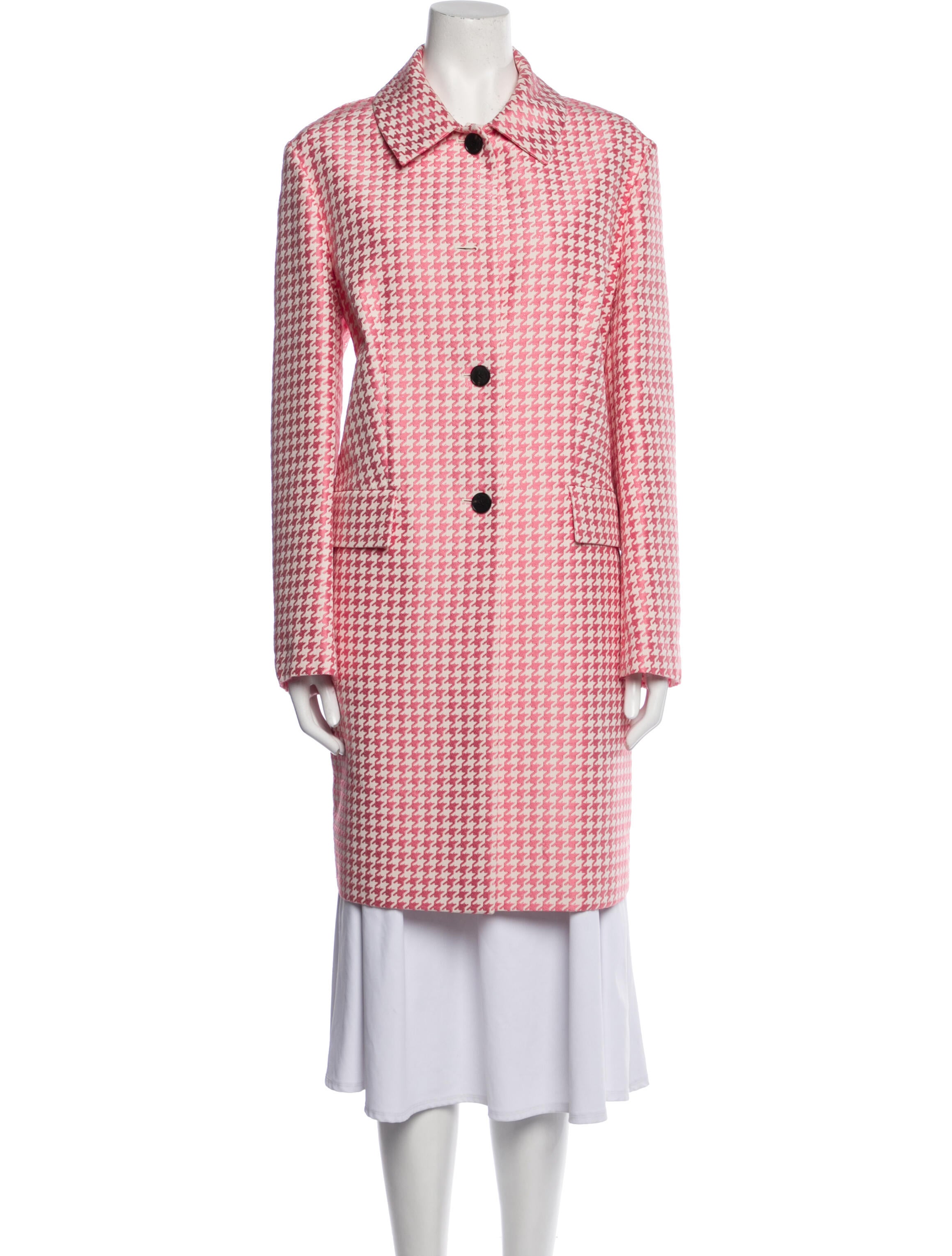 Christian Dior Houndstooth Print Coat