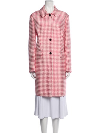 Christian Dior Houndstooth Print Coat