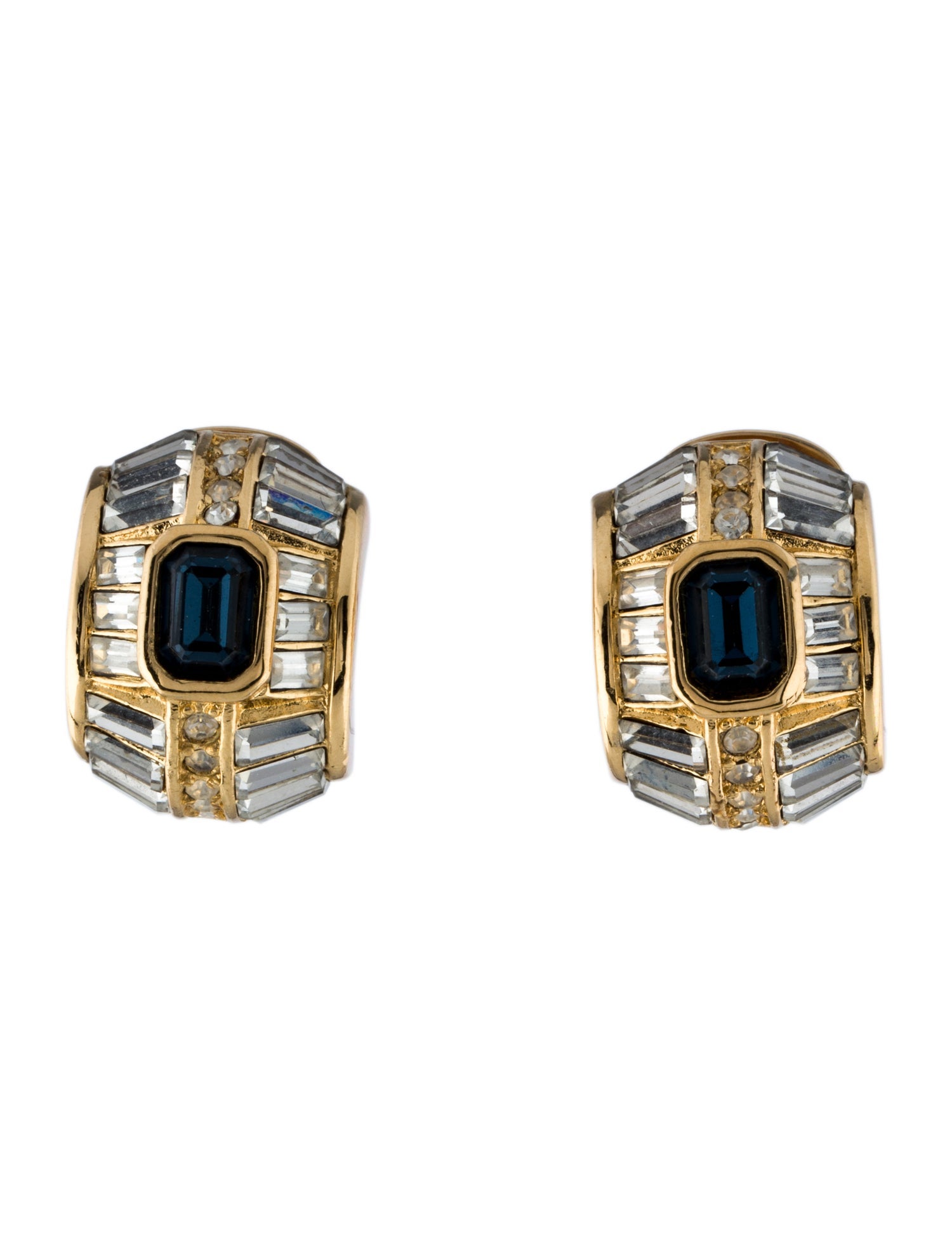 Christian Dior Crystal Clip-On Earrings
