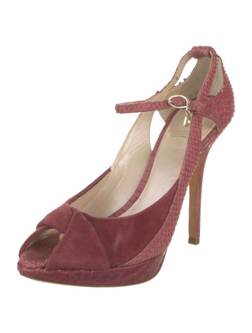 Christian Dior Snakeskin Colorblock Pattern Pumps