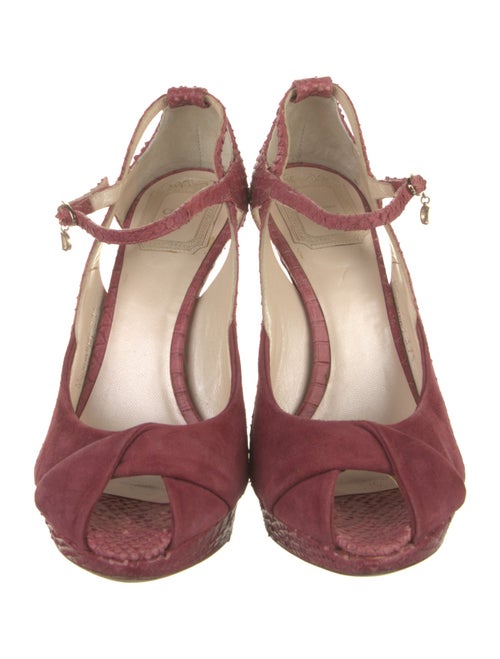 Christian Dior Snakeskin Colorblock Pattern Pumps