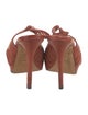 Christian Dior Leather Bow Accents Slingback Sandals