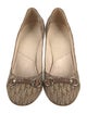 Christian Dior Diorissimo Pattern Canvas Pumps