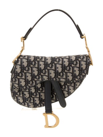 Christian Dior Oblique Jacquard Saddle Mini