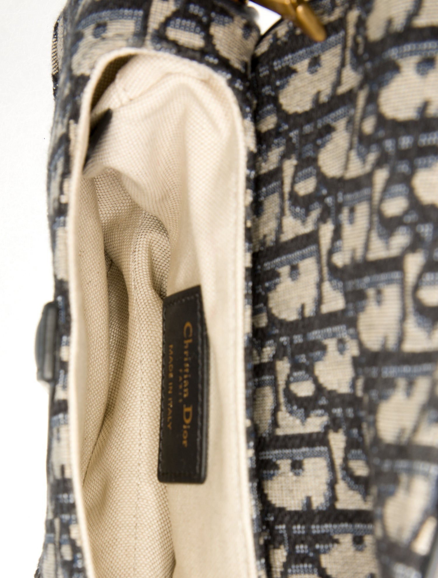 Christian Dior Oblique Jacquard Saddle Mini