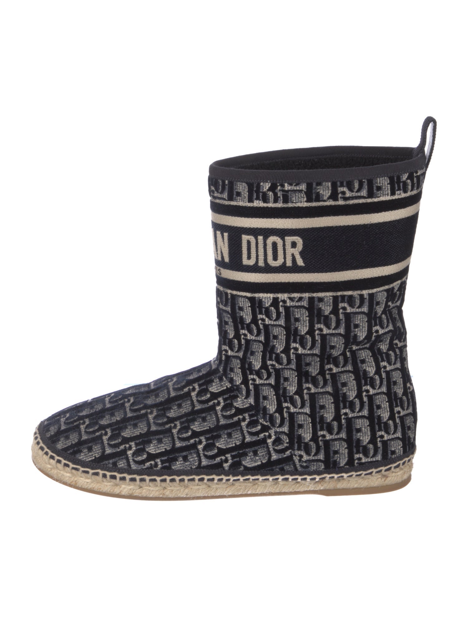 Christian Dior Oblique Jacquard Velvet Boots