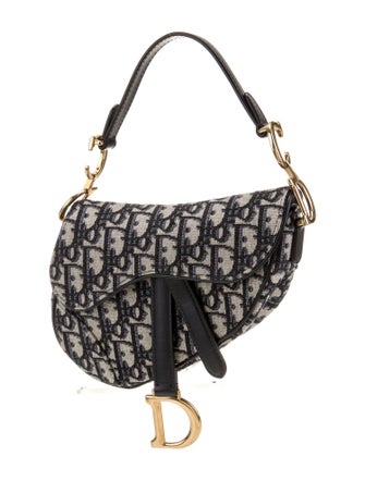 Christian Dior Oblique Jacquard Saddle Mini