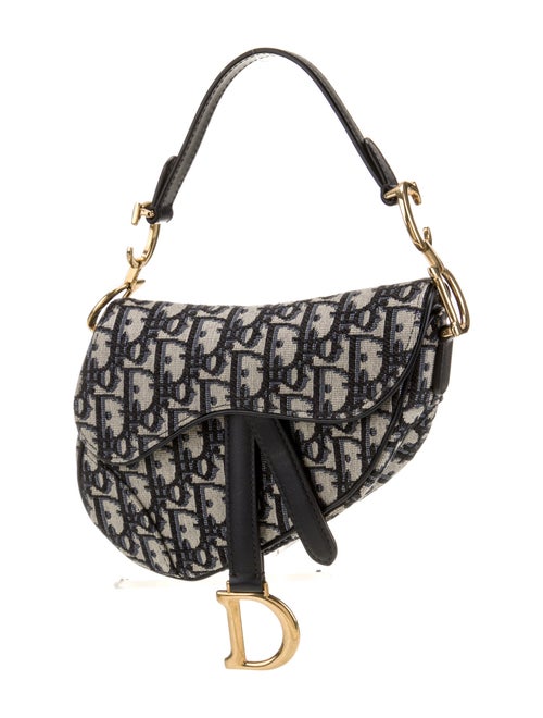 Christian Dior Oblique Jacquard Saddle Mini