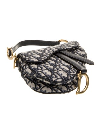 Christian Dior Oblique Jacquard Saddle Mini