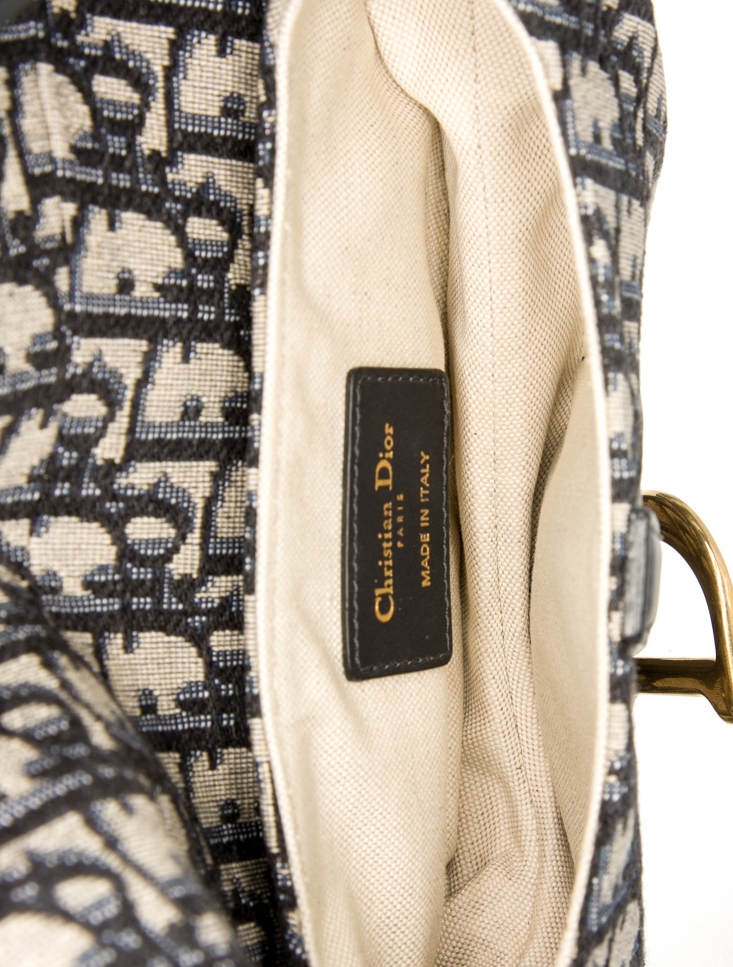 Christian Dior Oblique Jacquard Saddle Mini - Blue Shoulder Bags