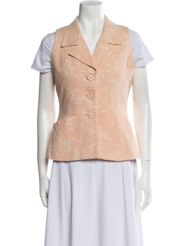 Christian Dior Jackets Floral Print Vest M