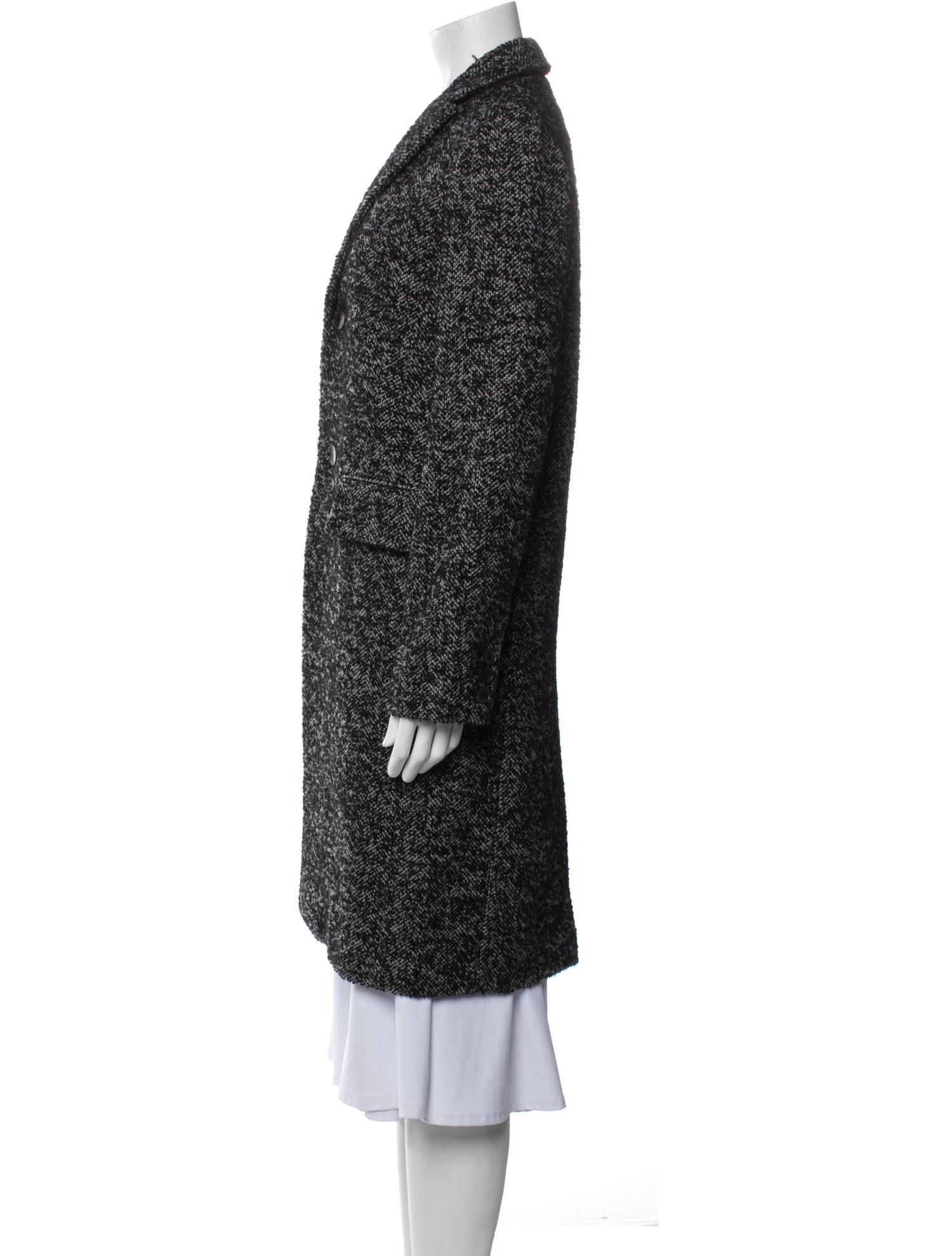 Christian Dior Virgin Wool Tweed Pattern Coat w/ Tags