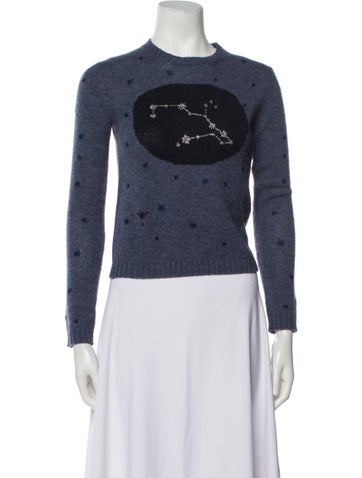 Christian Dior Knitwear Cashmere Graphic Print Sweater XS