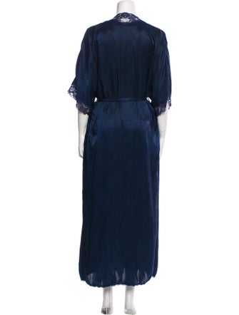 Christian Dior Lace Trim Embellishment Robe