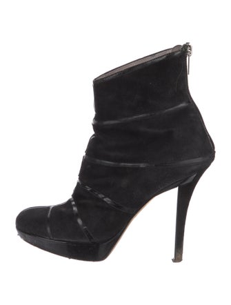 Christian Dior Suede Lace-Up Boots