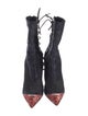 Christian Dior Satin Embroidered Accent Boots