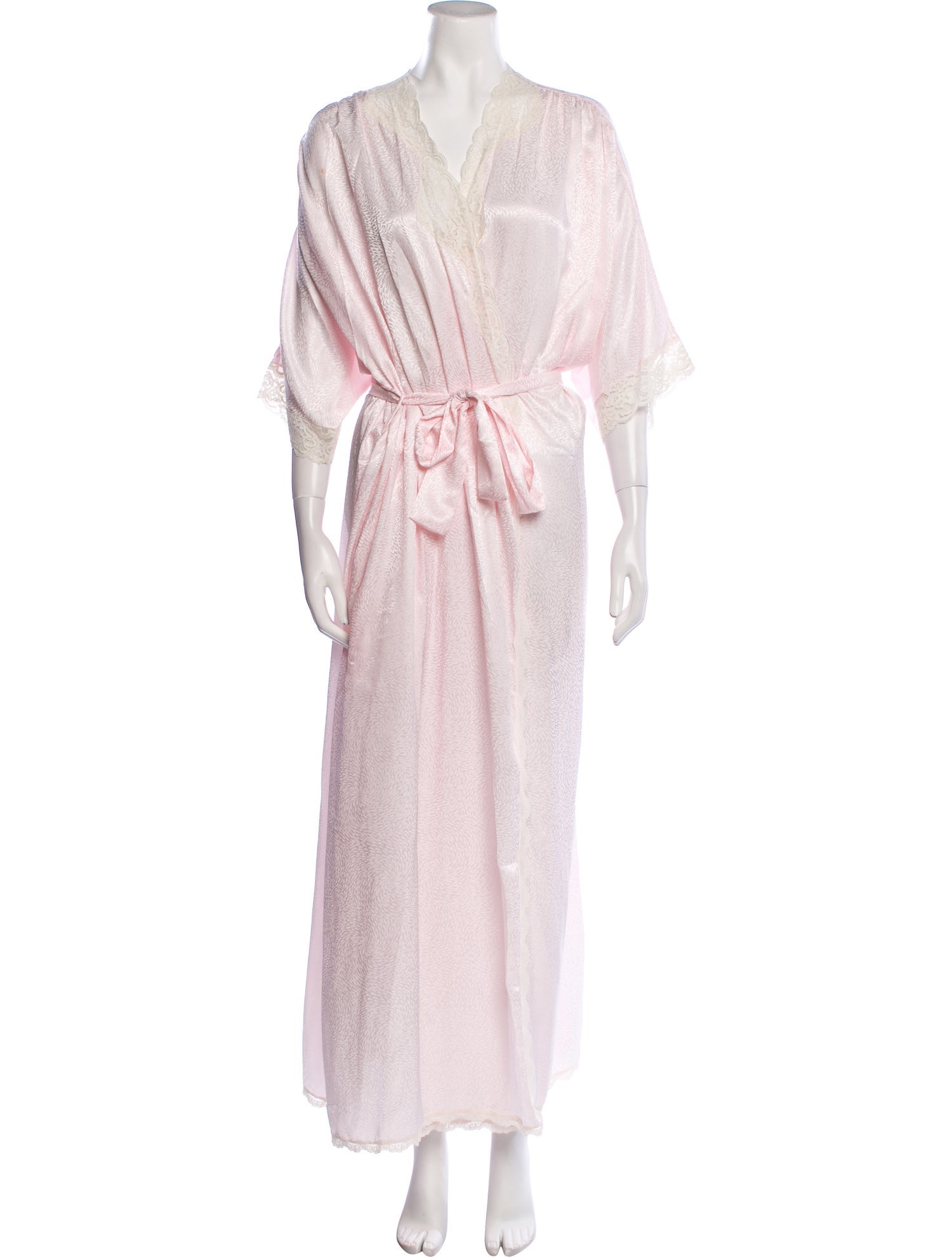 Christian Dior Lace Trim Embellishment Robe
