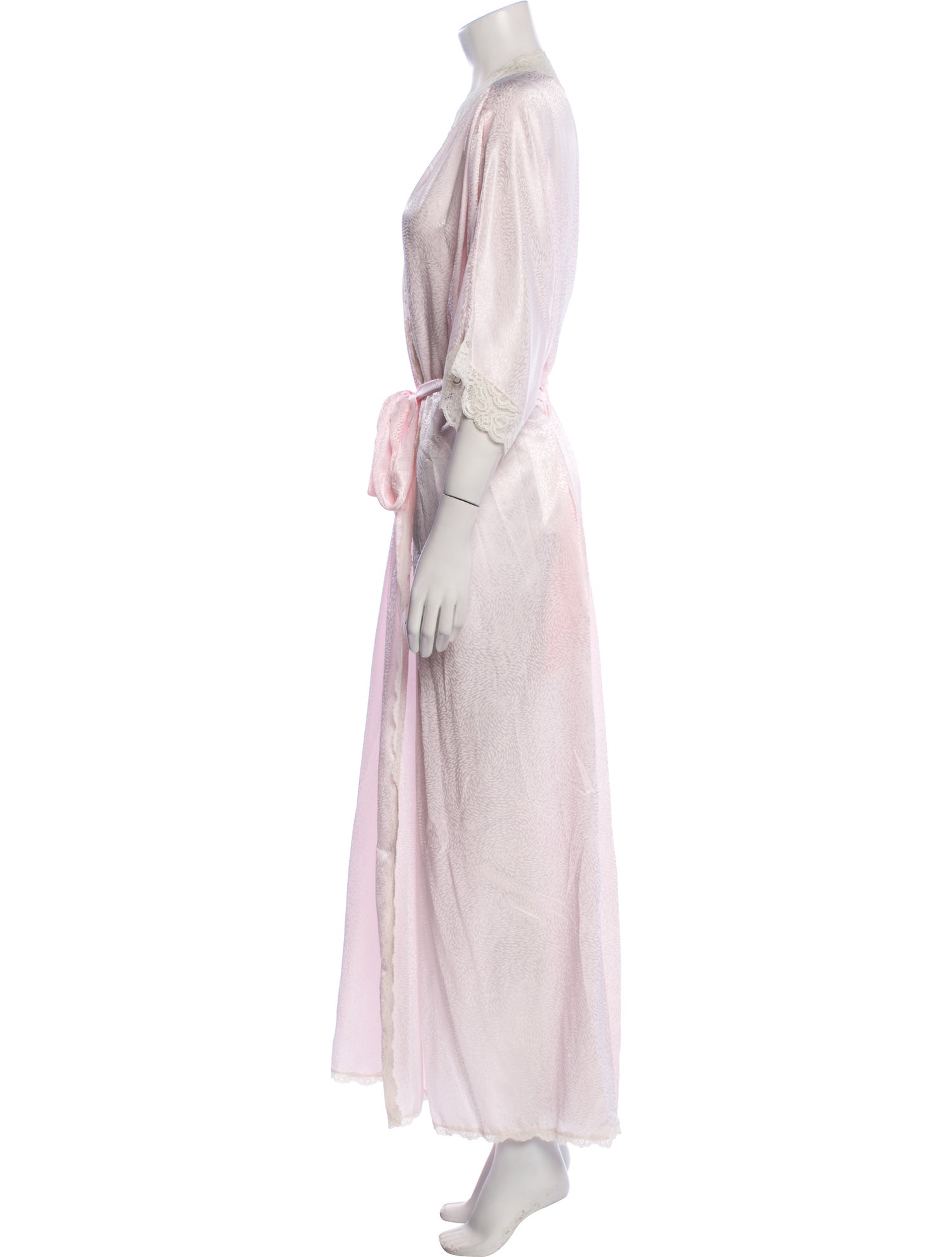 Christian Dior Lace Trim Embellishment Robe